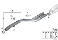 BMW 8 SERIES G14 G15 840i EXHAUST FRONT PIPE NEW GENUINE 18308744798