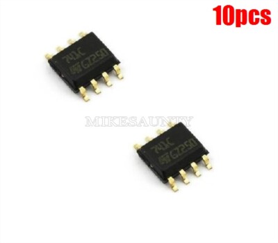 10Pcs General Purpose Gp 1Mhz Sgl Lp Op Amp SOP-8 Smd LM741 UA741 New Ic hm