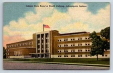 Indiana State Board of Health Building Street View Postcard