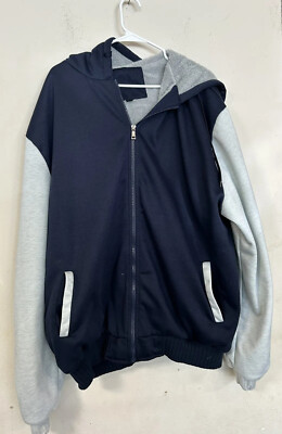 Ragland Hoodeed 3XL Jacket, Unbranded, Fleece Lined, Navy/Heather Gray