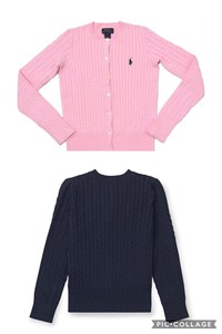 ralph lauren pink cardigan