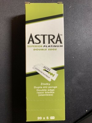 100 Astra Superior Platinum Double Edge Shaving Razor Blades DE Barber