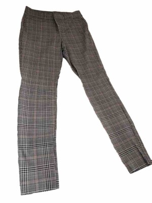 Old Navy Womens High Rise PIXIE Never Fade Checkered Size 4 Office Workwear