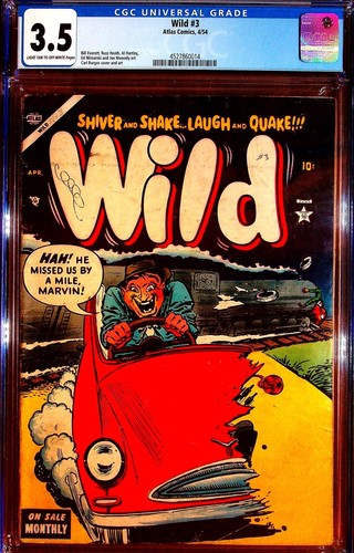 Wild #3 (1954) - CGC 3.5 - Scarce Atlas Humor. Burgos Cover