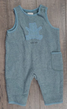 Baby Boy Clothes Gap 3-6 Month Vintage Blue Bear Fleece Overalls