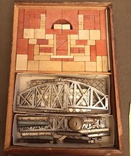 Old 1898 Richter´s Anker Steinb. Set Br 6, Metal Bridge, GK, Complete, original