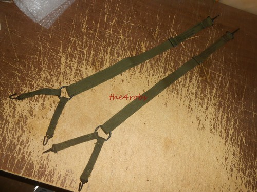 Two Vintage USMC Marine Corps Combat Belt Suspenders