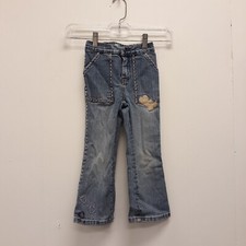Levi's Strauss Girl's Straight Leg Jeans Blue size 4T heart  decoration