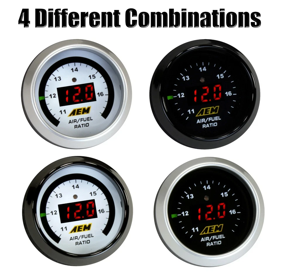 AEM 30-4110 UEGO Wideband O2 Air Fuel Ratio Gauge AFR 52mm with 4.9 LSU Sensor - Image 3 of 4