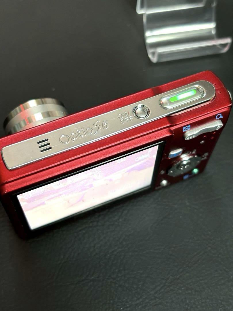 PENTAX Optio S6 レッド PENTAX Optio S6 RED,3x,2.5in,6MP Excellent from JAPAN PENTAX