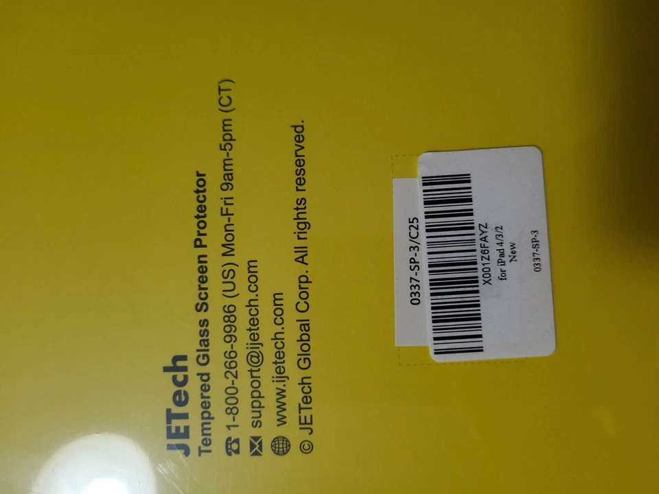 JETech 0337 iPad Premium Tempered Glass Film Screen Protector - Image 2 of 3