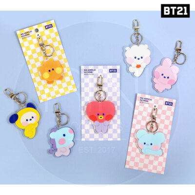 BTS BT21 Official Authentic Goods minini Big Acrylic Keyring + Tracking Number