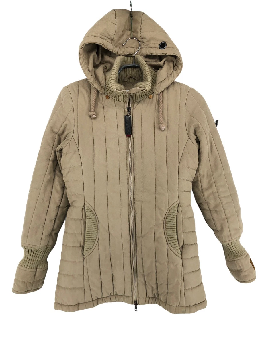 KHUJO Women Hooded Parka Overcoat Jacket Coat Size S eBay