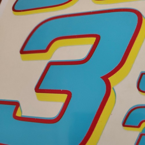Blue w/Red &Yellow #3's Racing Numbers Vinyl Decal Sheet 1/10-1/12 slash - Picture 2 of 11