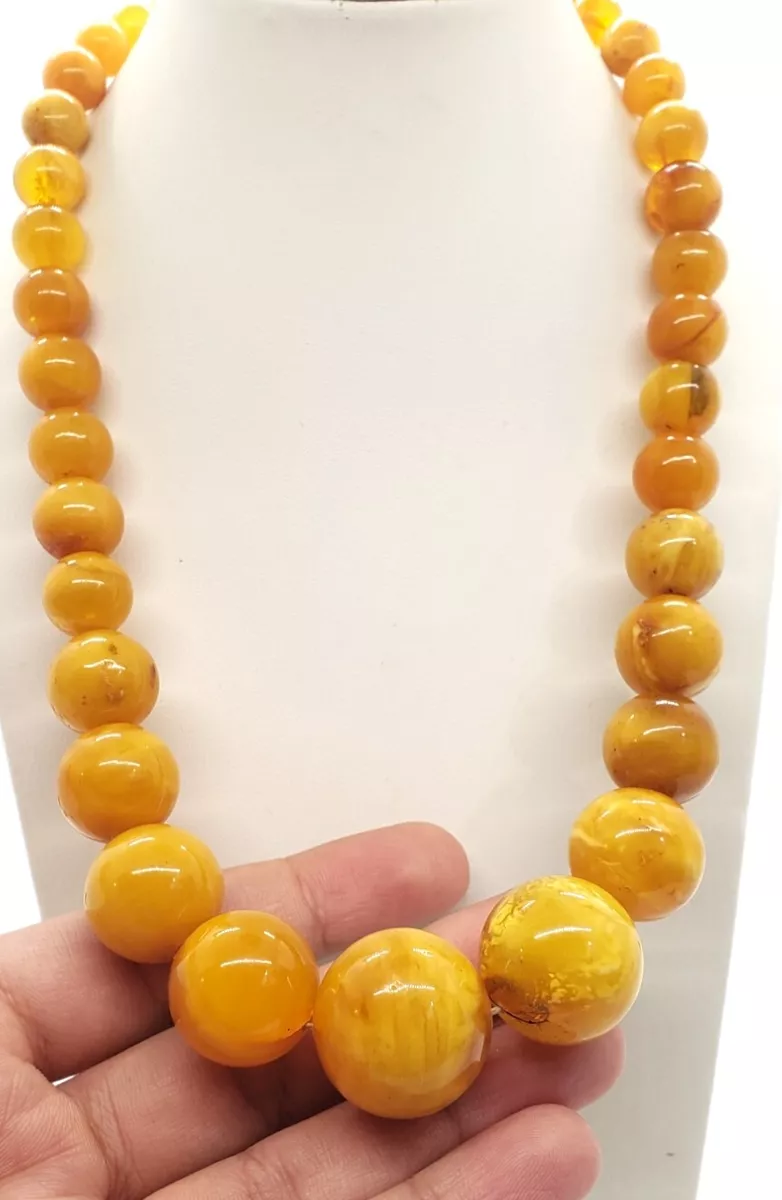 Rare Antique 63 grams Natural Butterscotch Egg Yolk Baltic Amber