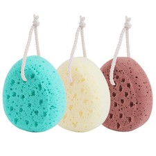 3 Pcs Bath Sponge Set - Exfoliating Loofah Body Scrubber for Shower Cleaning