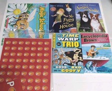 Lot of 5 New Children's Books Encyclopedia Brown Time Warp Trio, Magic School Bu