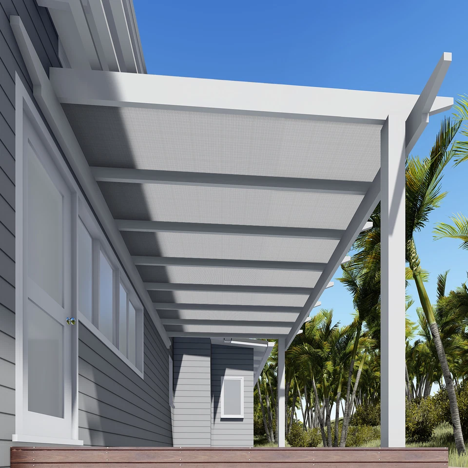 6' Fabric Roll Sun Shade Cover Fence Screen Patio Balcony Yard Gray 1-150ft - Image 4 of 4