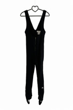 Obermeyer Vintage Women's Size 8 Black Ski Bib with foot straps - good condition