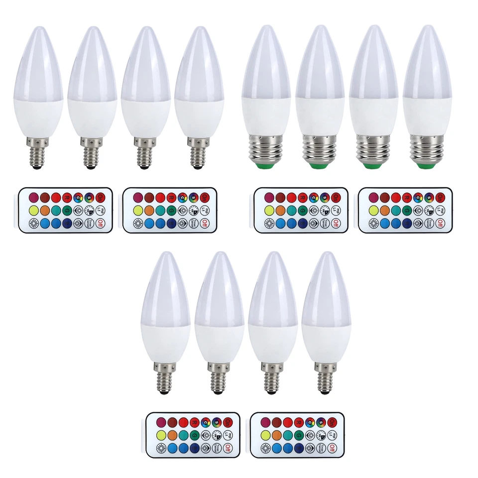 3W RGB Color Changing Candle Light Bulb for Home Decoration - Image 2 of 4