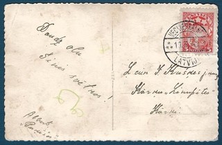 LATVIA: 1940 Easter Greetings Postcard from VECLIEPKALNE; Small Place