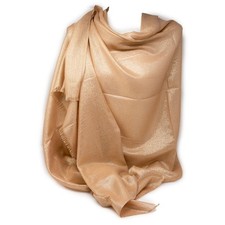 Stola dorata cerimonia donna elegante foulard da coprispalle scialle oro ijab