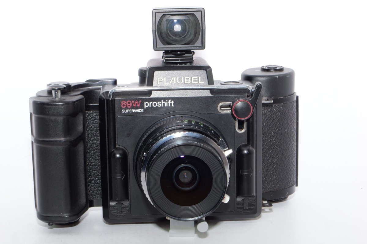 Plaubel 69W Proshift camera. Super-Angulon 47mm f5.6 lens. Finder