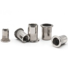 50PCS Rivet Nuts Assortment Kit Stainless Steel Rivet Nuts 1/4"-20