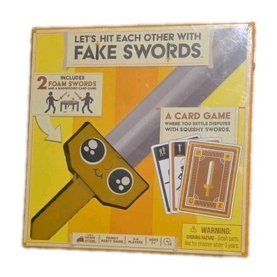 Let's Hit Each Other With Fake Swords Card Game 3-6 Players Age 7+