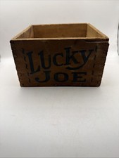 Original Lucky Joe Tobacco Advertising Box Crate Winston Salem Nc