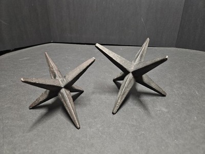 Minimalist decor Unbranded Heavy Decorative Cast Metal Jacks Stars Set Of 2