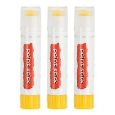 Solid Tempera Paints, 3 Pcs Washable Paint Sticks Paint Pens, Light Yellow