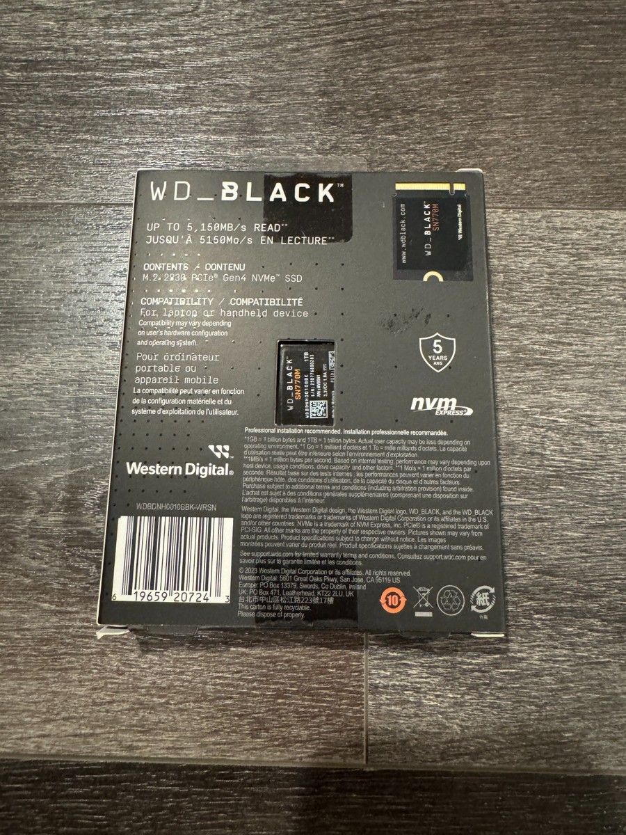 NEW SEALED WD Black SN770M 1 TB Solid State Drive - M.2 2230