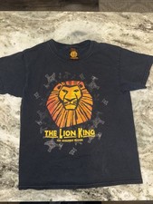 Vintage 90s Disney Lion King The Musical T Shirt Black Size 8-10 Youth Kids