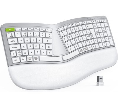 Seenda Wireless Ergonomic Keyboard, 2.4G USB Bluetooth Split Keyboard