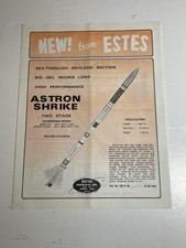 Estes Flying Model Rocket New From Estes Shrike Pamphlet EX Catalog Rocketry