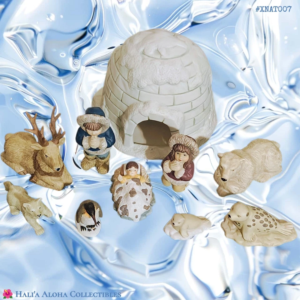 ❄️🎄VINTAGE House Of Lloyd 10pc ARCTIC NATIVITY Set (1994 Xmas Around the World) - Image 3 of 4