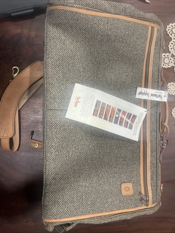 Bolso de Ropa Clásico Vintage Tweed Hartmann Colgante Triple Nuevo Con Etiquetas Foto 2 de 4