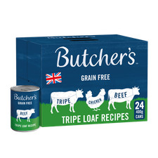 Butchers Tripe Loaf Recipes Wet Dog Food Cans - 24x400g 3.42 per kilo