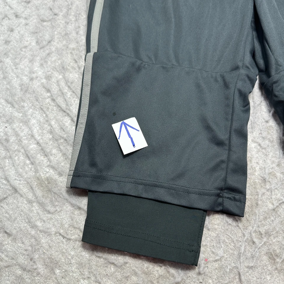 Adidas Climalite Lined Training Pants 3/4 Black Gray 3 Striped Mens Size Small S - Image 2 of 4
