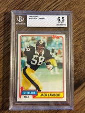 1981 Topps Jack Lambert #155 BGS 6.5 EX-MT+