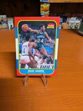 1986-87 Fleer Basketball Card #3 Mark Aguirre Rookie Dallas Mavericks NRMT. rookie card picture