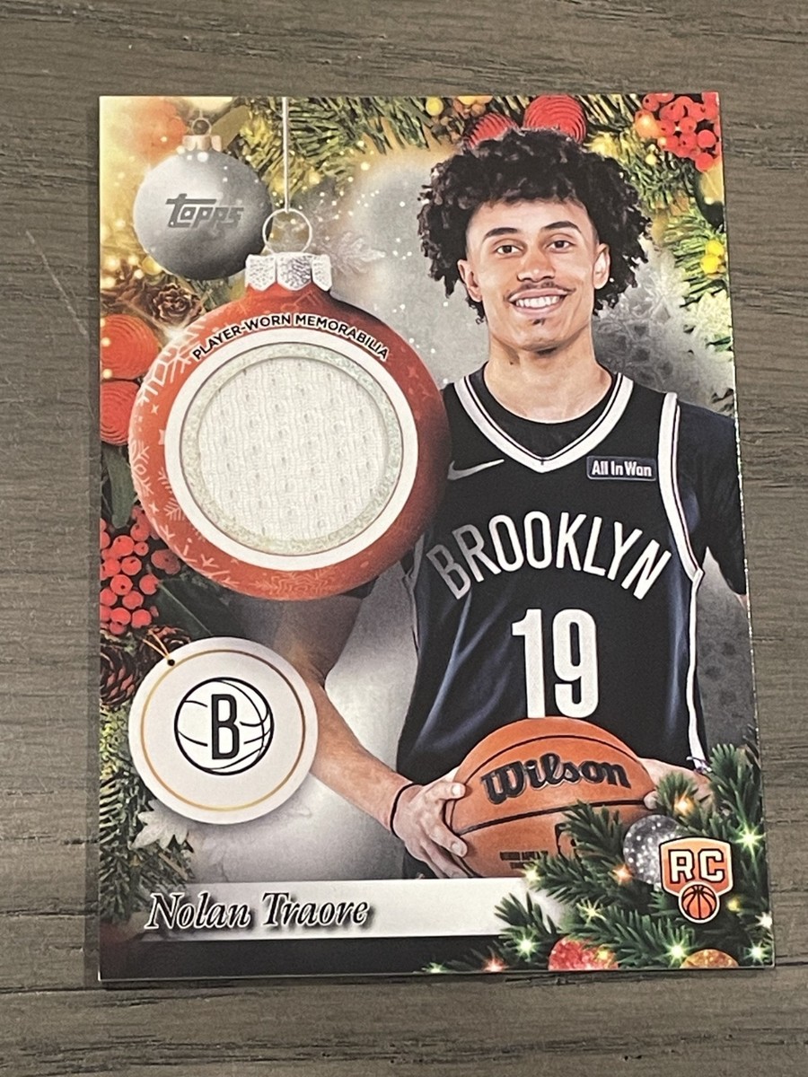 2025-26 Topps Holiday Player Relic Nolan Traore RC #PR-NT Brooklyn