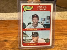 1965 Topps - League Leaders #7 Dean Chance, Joel Horlen (RC)  EX