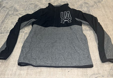 Under Armour 1/4 Zip Cold Gear Youth Boys Sz. Large Color Block With Logo Black