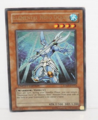 Yugioh Elemental Hero Ocean JUMP-EN013 Ultra Rare Limited Edition Vintage Card