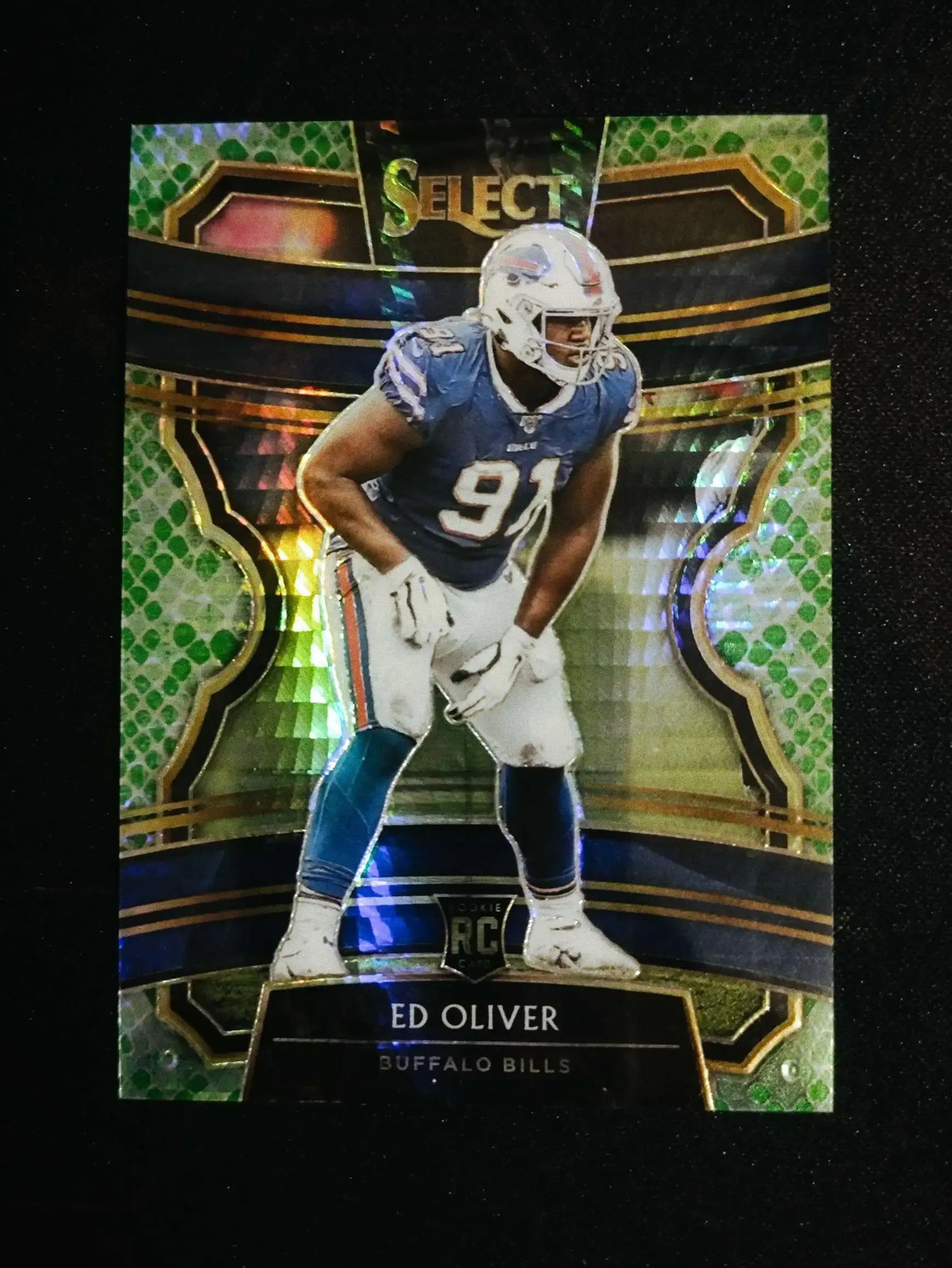2019 Panini Select Ed Oliver Rookie Dragon Scale Prizm /88 RC #25 FB11