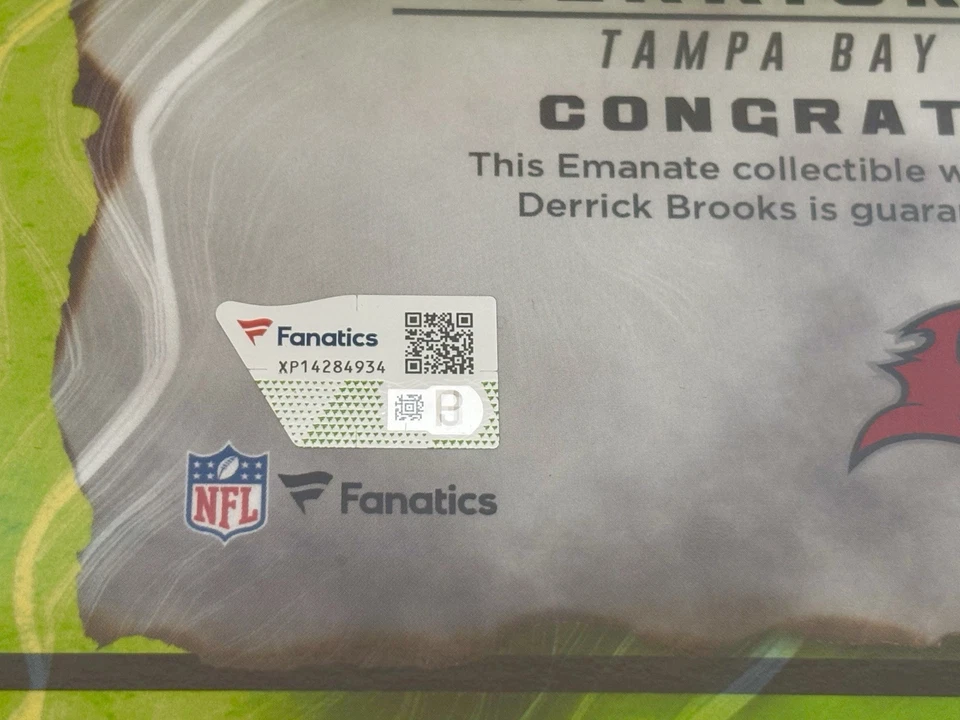 Bucaneros FANATICS EMANATE DERRICK BROOKS TAMPA BAY 2024 Foto 4 de 4