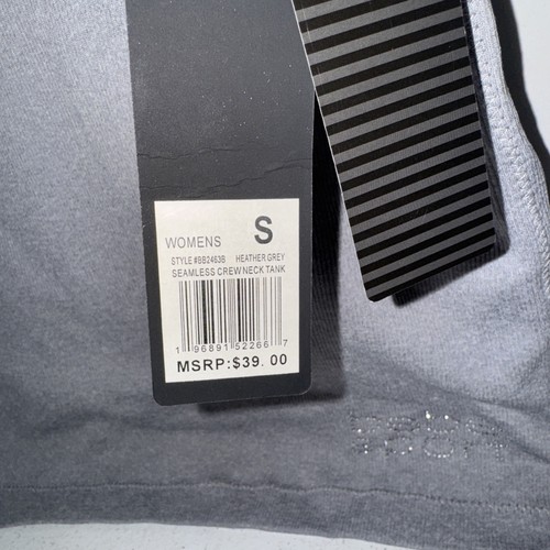 Bebe Sport nahtloses Tanktop mit Rundhalsausschnitt meliert grau Damengröße Small - Bild 4 von 8