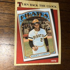 1987 Topps - Turn Back the Clock #313 Roberto Clemente with printer hickeys